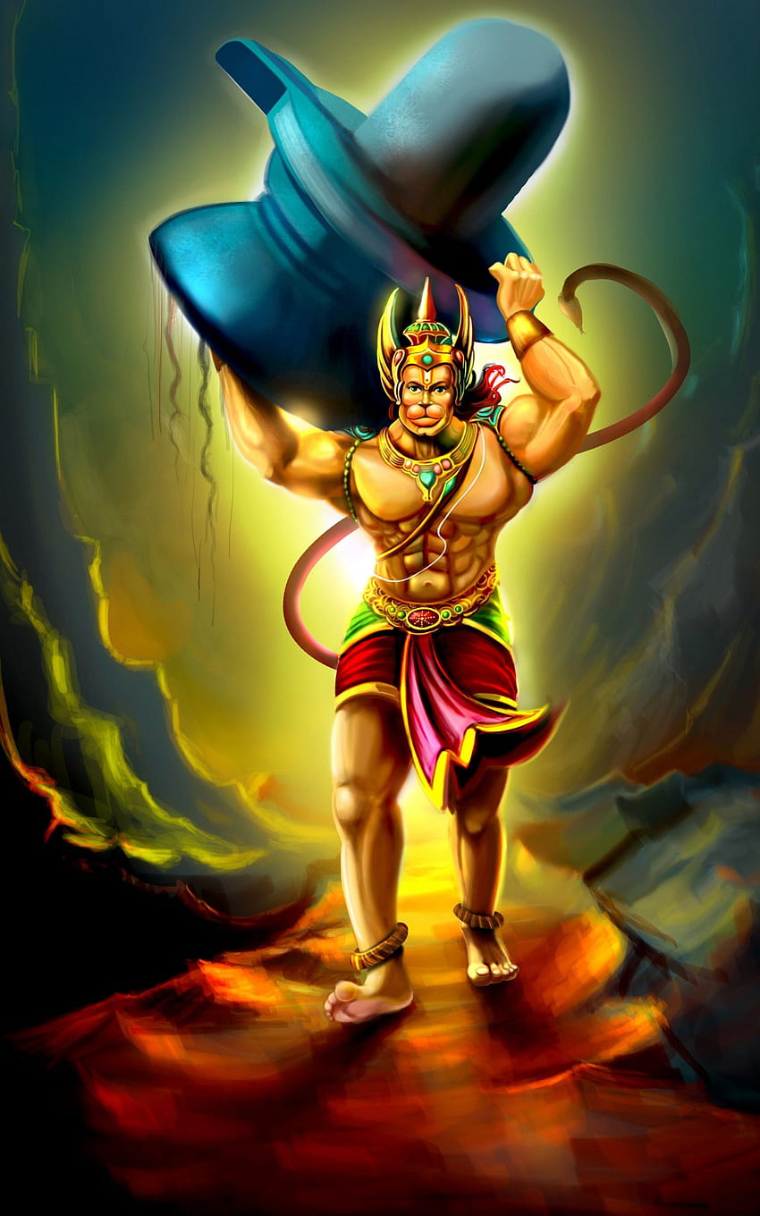 Lord Hanuman with shivling mobile • for Ultra High Definition ...