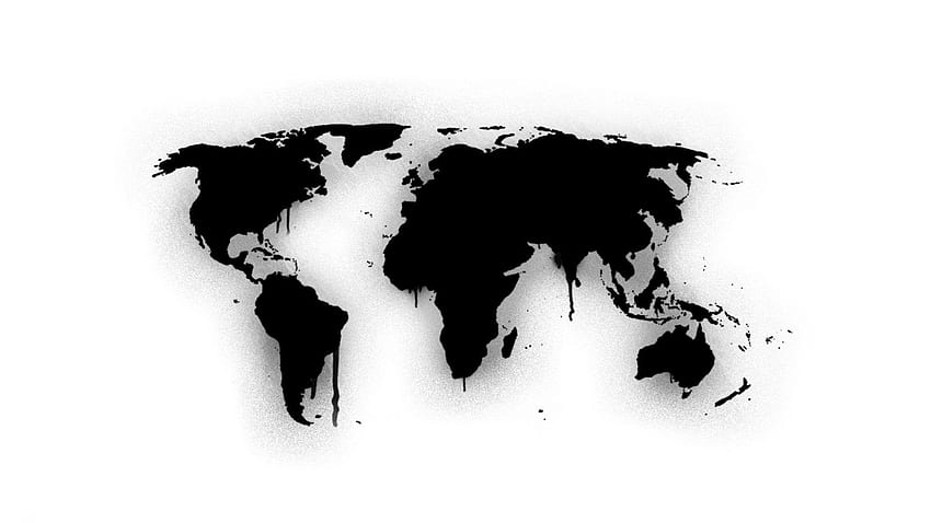 world map high resolution black and white