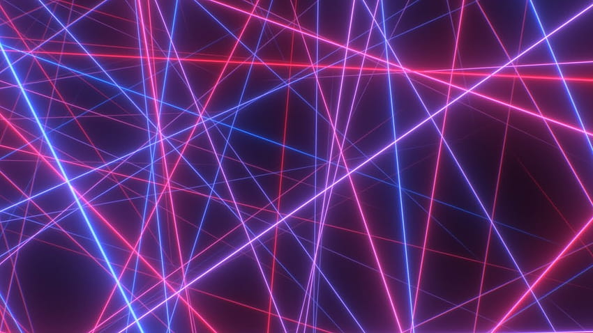 Sci Fi Futurystyczny Neon Laser Beam Tubes Migotanie Błysk Czerwone Niebieskie Światło 60fps Tło Tapeta HD