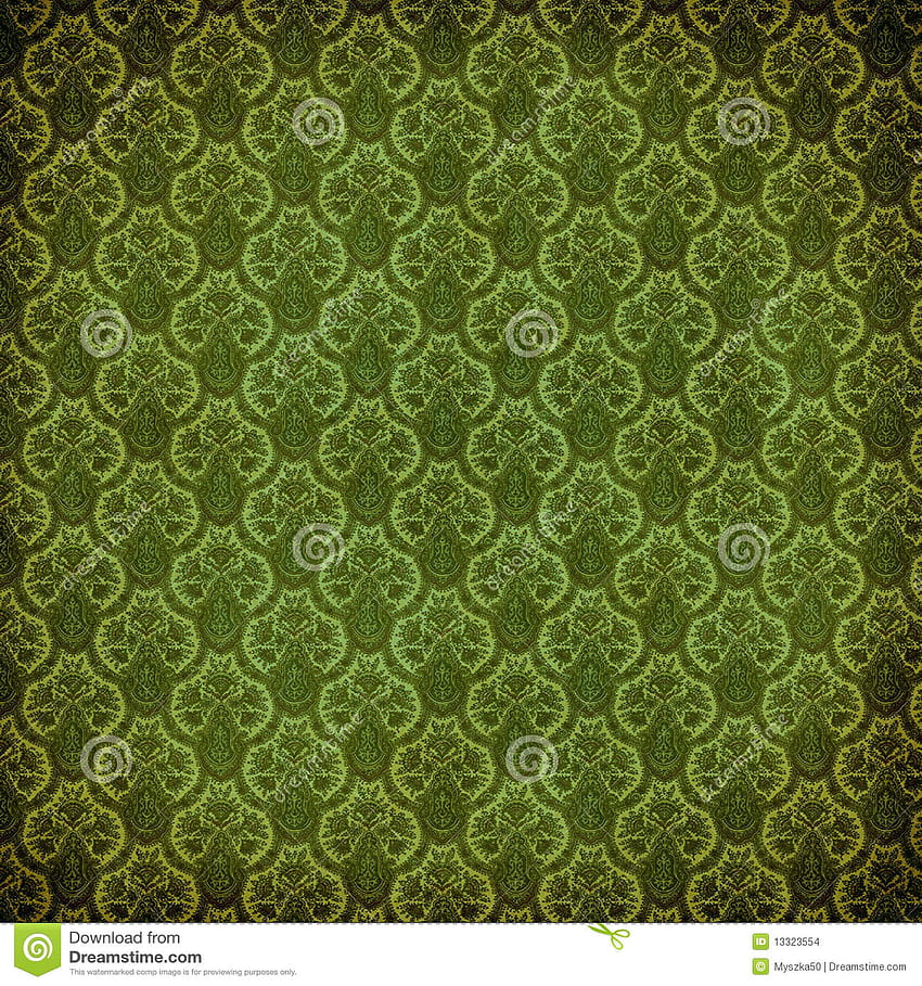 HD wallpaper green floral illustration damask pattern victorian  vintage  Wallpaper Flare