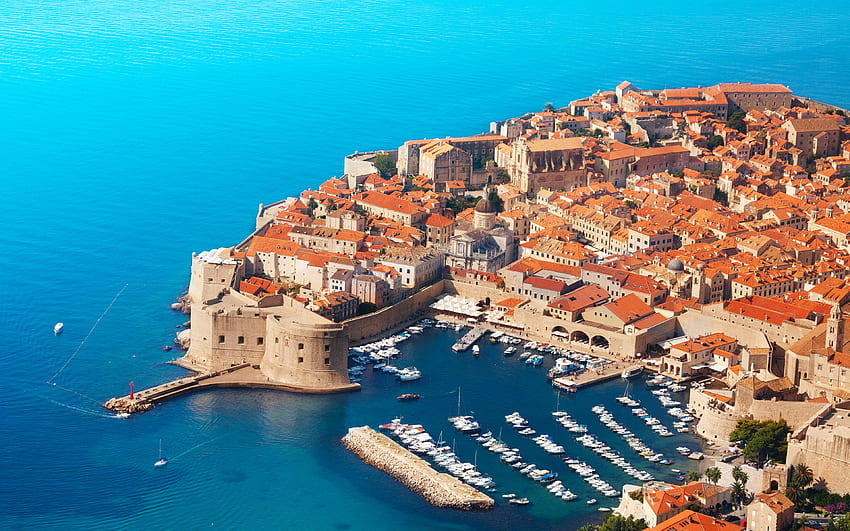 Cities Croatia Pier Coast Dubrovnik HD wallpaper