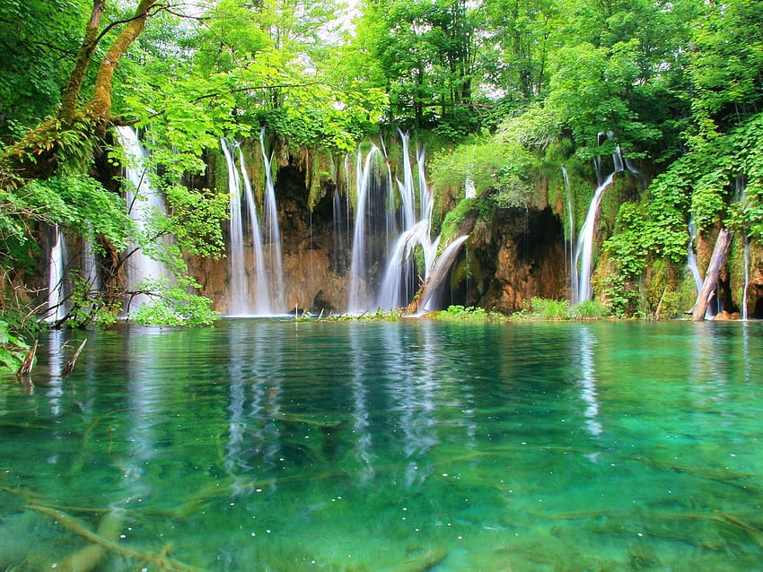 Filename: waterfall - Full , JPG 662 kB Resolution: 1600x. Beautiful vacation spots, Plitvice lakes national park, Waterfall, Beach Waterfall HD wallpaper