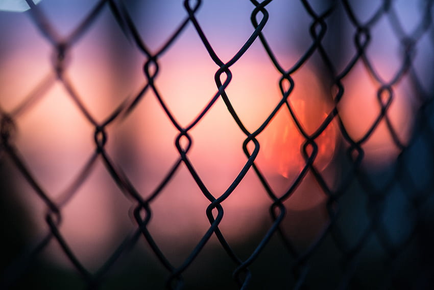 black chain link fence, Dark Fence HD wallpaper