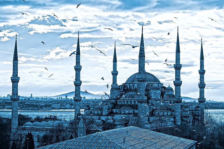 A Mesquita Azul, Istambul, Turquia papel de parede HD