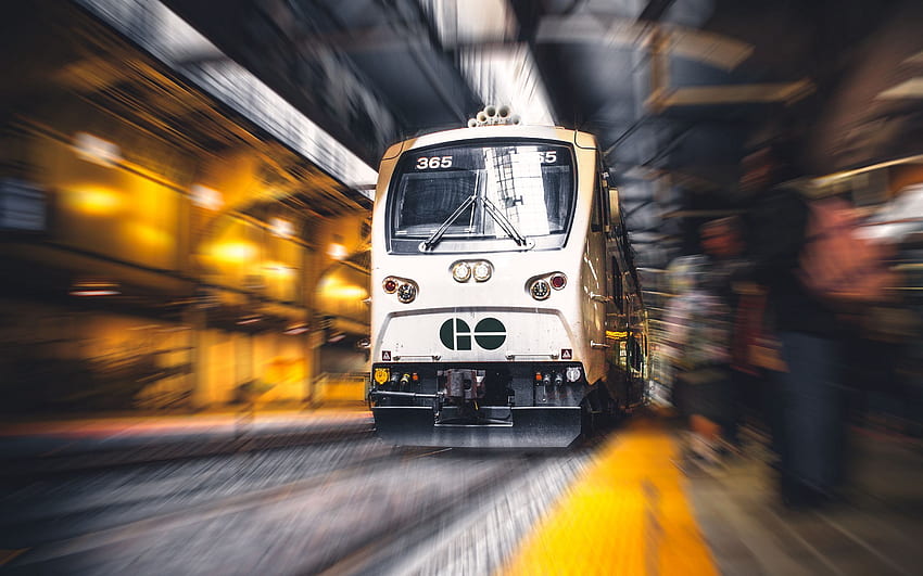 train, station, platform, blur, motion 16:10 background HD wallpaper