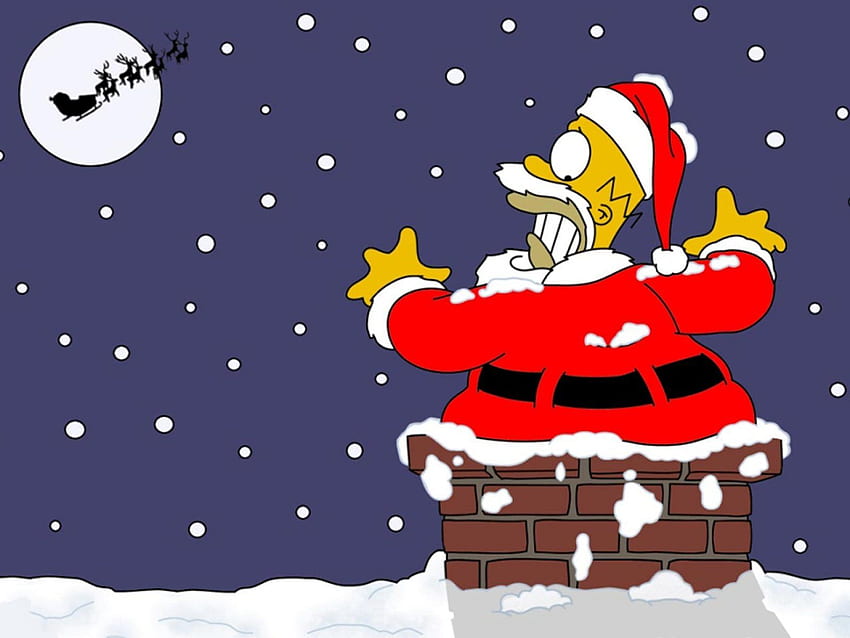 Simpsons, Christmas / and Mobile Background, The Simpsons Christmas HD ...
