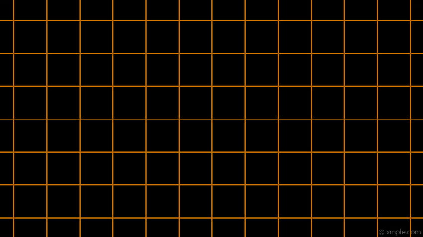 กระดาษกราฟ สีส้ม ตารางสีดำ สีส้มเข้ม วอลล์เปเปอร์ HD