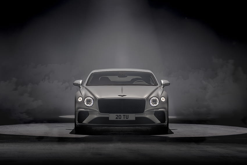 Bentley Continental GT velocidad, 2021, coche blanco fondo de pantalla