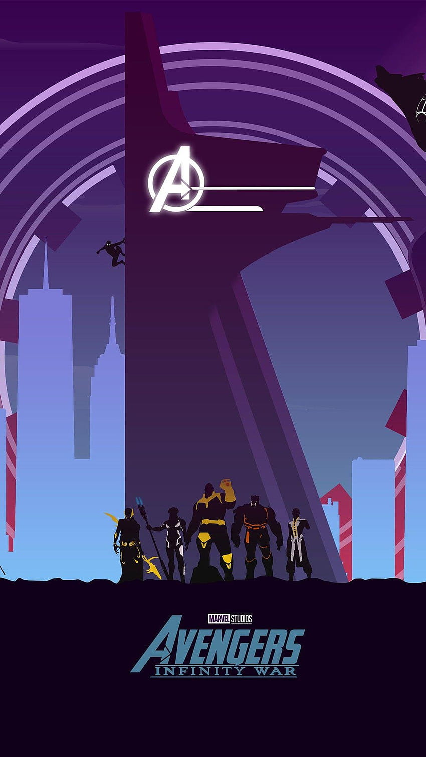 Minimalist Marvel Phone, Avengers Minimalist HD phone wallpaper