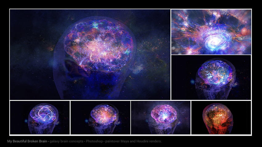 Almu Redondo - My Beautiful Broken Brain, Galaxy Brain HD wallpaper