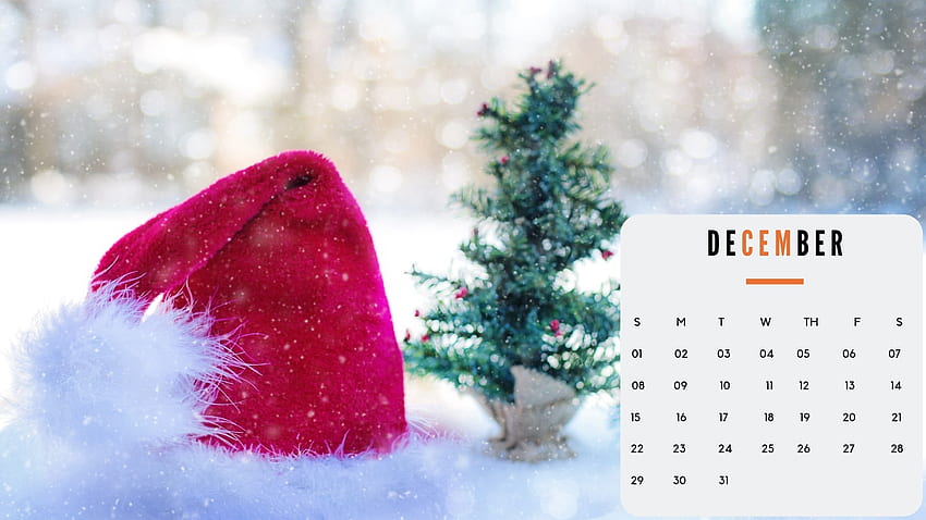 Calendario 2019: Calendario mensile 2019, Calendario dicembre 2019 Sfondo HD