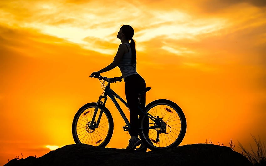 Cycling . Cycling . Cool . Bike silhouette, Black mountain bike, Bicycle HD wallpaper