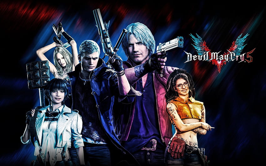 of Devil May Cry 5, Dante, Lady, Nero, Nico, Trish HD wallpaper