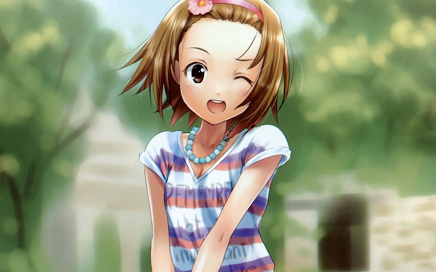 Anime, Abalorios, Chica, Camiseta fondo de pantalla