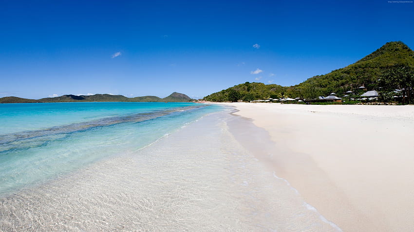 Hermitage bay, , , , Antigua, Barbuda, Best Beaches in the World, shore, sky, Caribbean sea, Travel - High Resolution, Ultra Beach HD wallpaper
