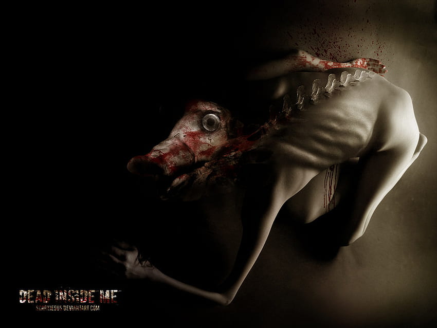 Dead Inside Me, gruselig, Horror, Blut, Kreatur, Bestie, gruselig, blutig HD-Hintergrundbild