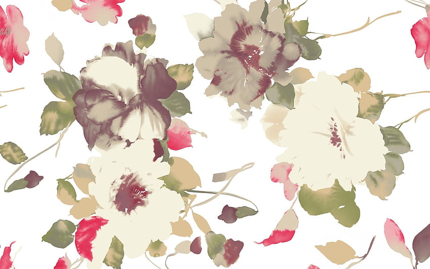 vintage flower for mac . Vintage flowers , Cute patterns , Vintage floral, Abstract Floral Vintage HD wallpaper