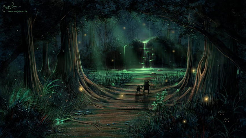 Verzauberter Hintergrund. Enchanted Garden, Some Enchanted Evening and Enchanted Forest, Mythical Forest HD-Hintergrundbild