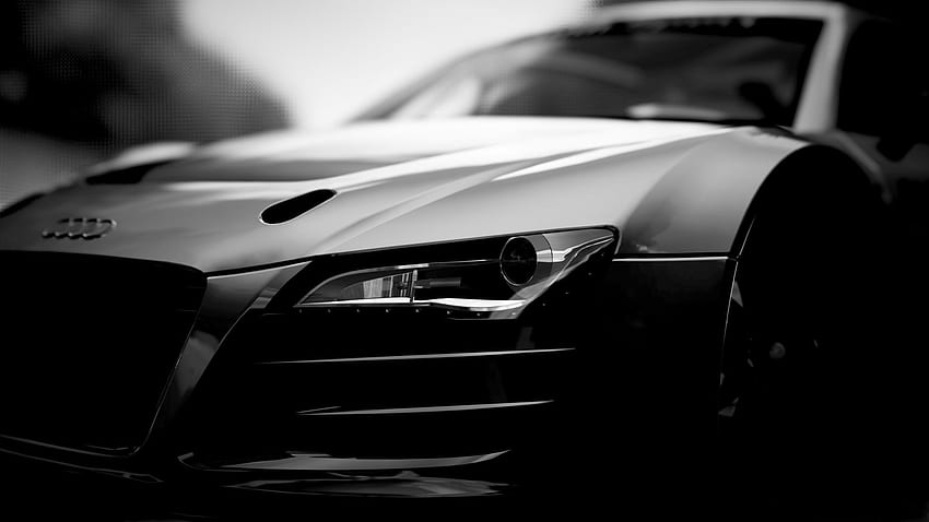 audi, R8, Cg, Bw / and Mobile Background, Audi R8 Black and White HD wallpaper