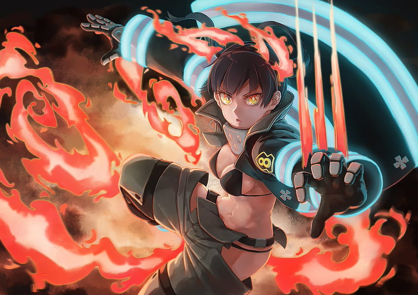 Kitsui (commisions open) - アニメの日の毎日の線量 アニメ: Fire Force Character in focus: 玉木こたつ 高画質の壁紙