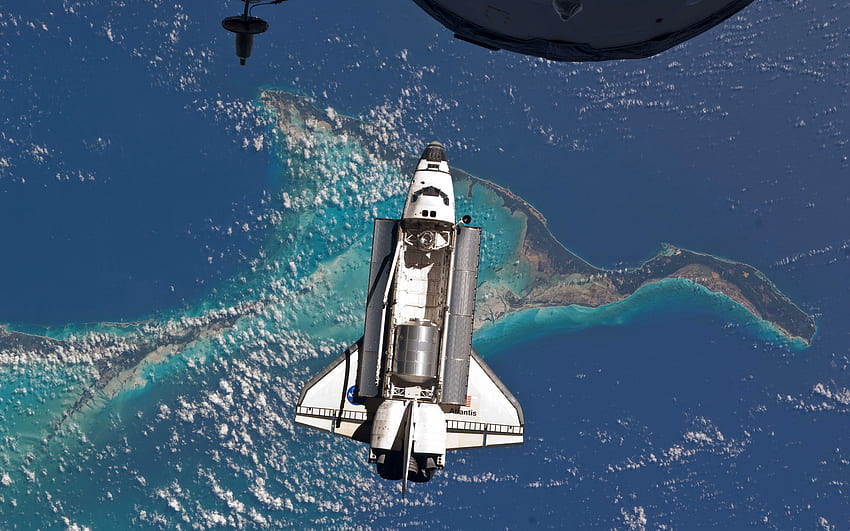 Space Shuttle Atlantis in orbita della NASA... Sfondo HD