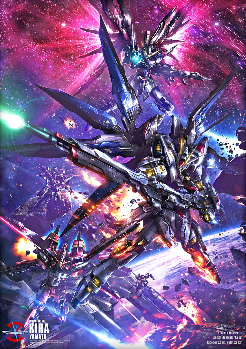 strike dom gundam . 壁紙 ガンダム, ガンダムseed, ガンダム イラスト, Justice Gundam HD phone wallpaper