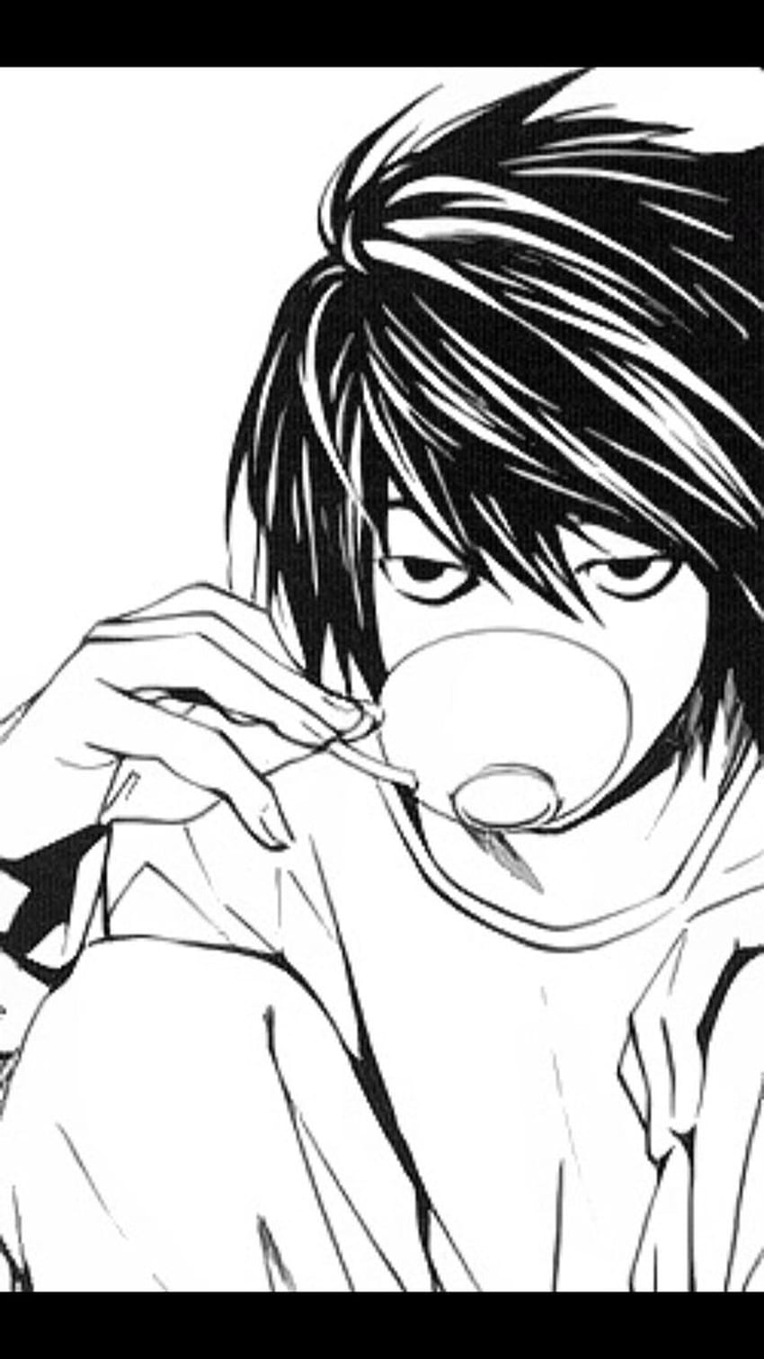 L de Death Note Manga, Manga Death Note fondo de pantalla del teléfono