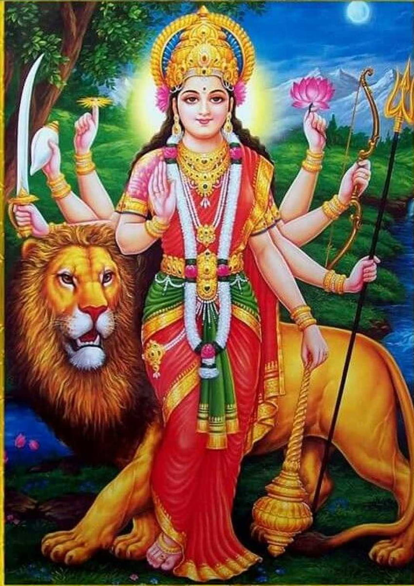 Maa Durga Ambe Mata para Navratri Papel de parede de celular HD