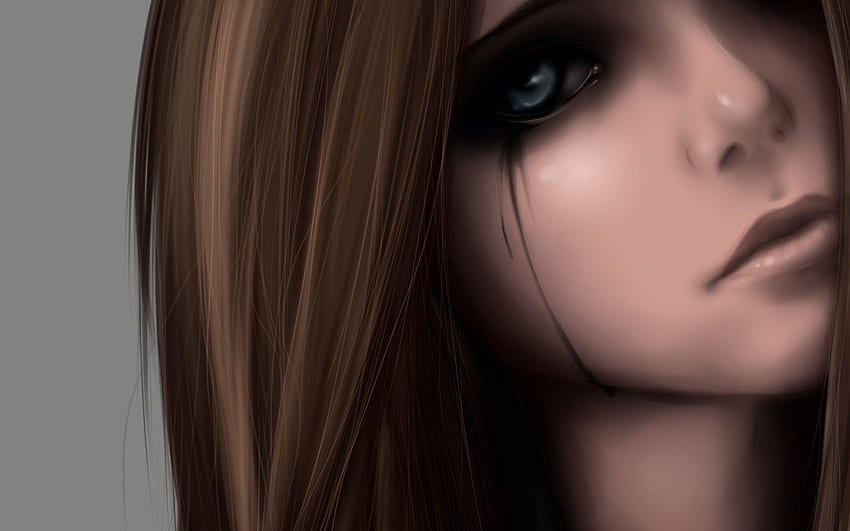 Girl Crying Art - อะนิเมะ Cry Sad Girl วอลล์เปเปอร์ HD