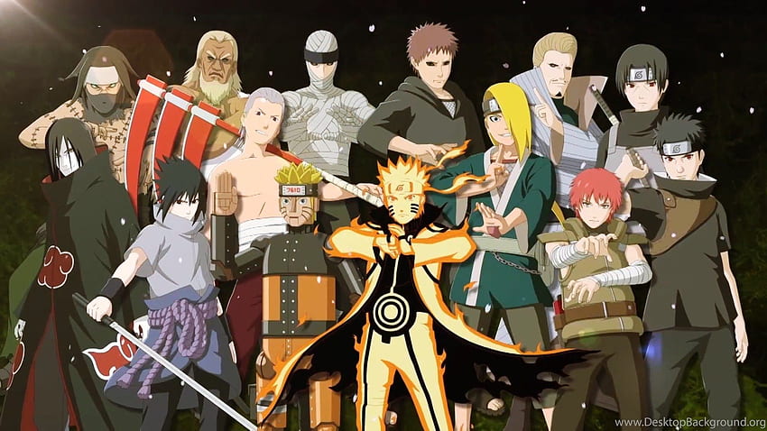 Naruto Shippuden All Characters Zone Background HD wallpaper