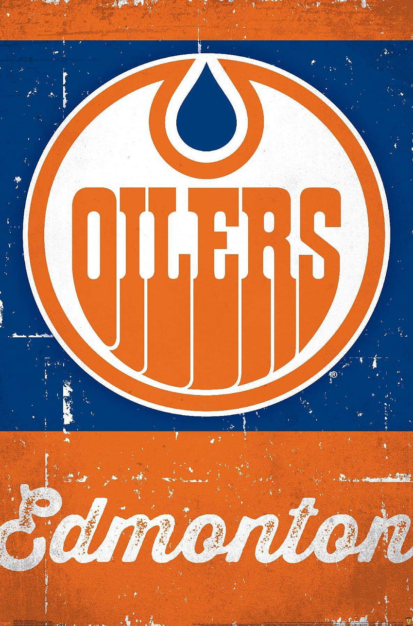 NHL Edmonton Oilers - 레트로 로고. 오일러, 에드먼턴 오일러, NHL HD 전화 배경 화면