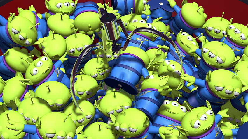 The Claw, Green, Disney Pixar, Disney, Aliens, Pixar, Claw Machine, Movie Characters, Toy Story HD wallpaper