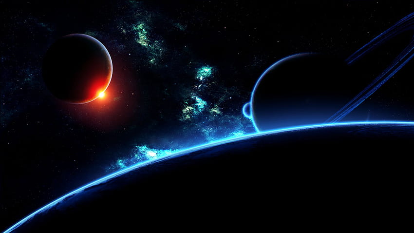 Top of Outer Space fit for Any Device, Blue Outer Space HD wallpaper