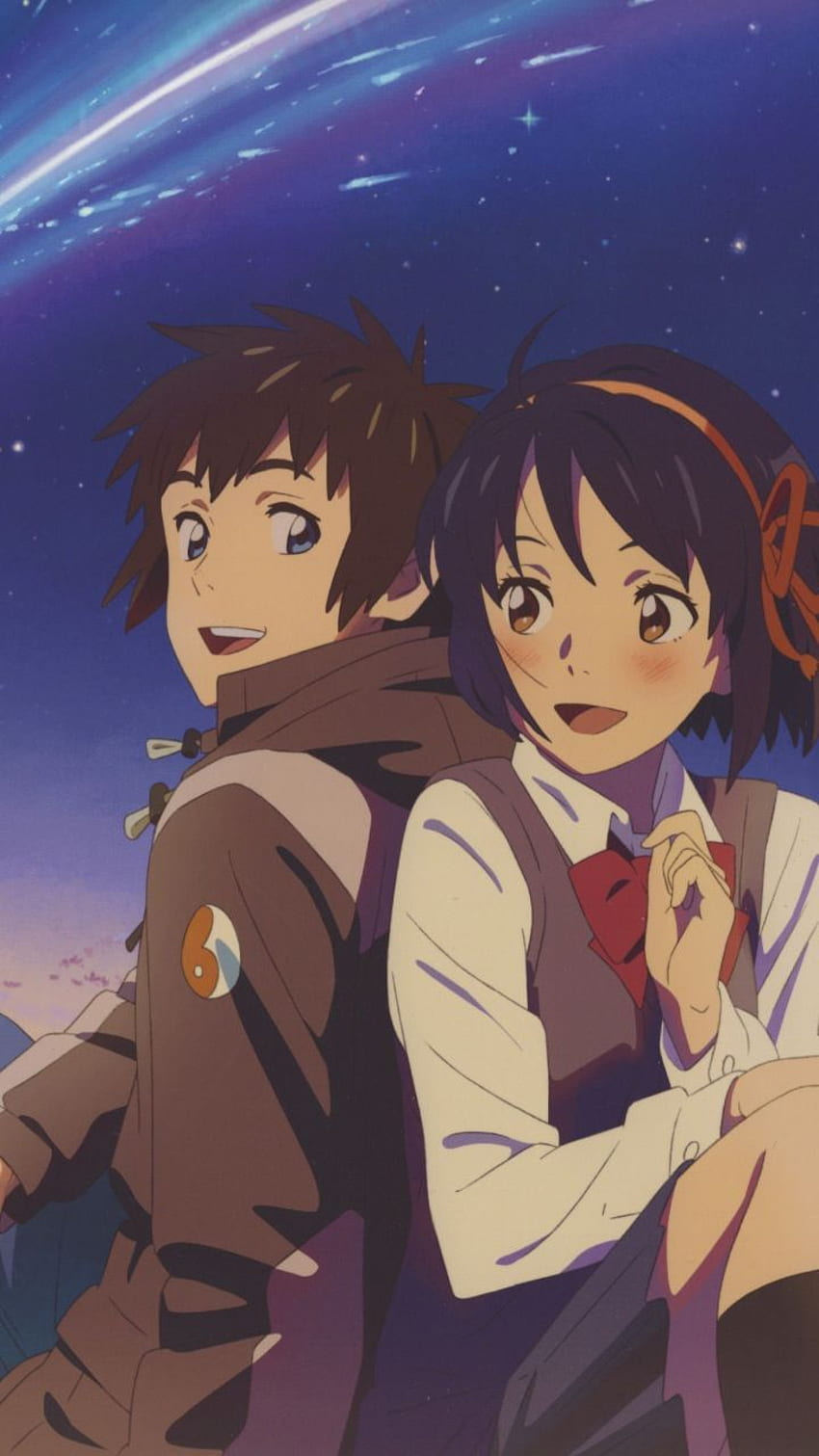 Nettes Paar, mitsuha miyamizu, taki tachibana, . Anime-Fonds, Animes, Anime-Dibujos, Taki Your Name HD-Handy-Hintergrundbild