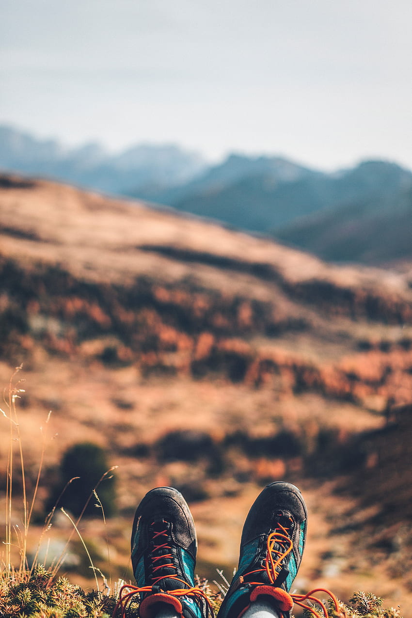 Nature, Mountains, , , Legs, Sneakers, Rest, Relaxation HD phone wallpaper