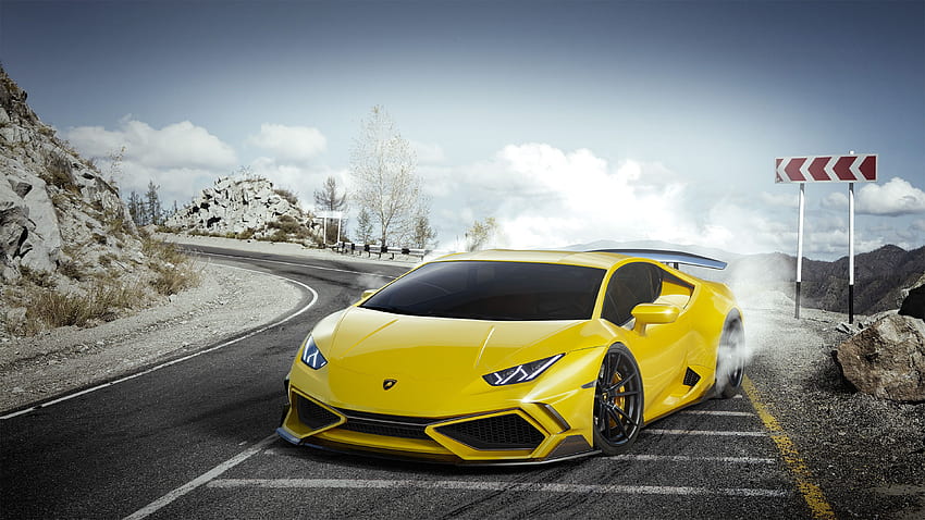 Sarı Lamborghini Huracan , Arabalar HD duvar kağıdı
