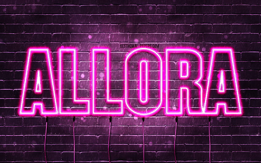 allora-with-names-female-names-allora-name-purple-neon-lights