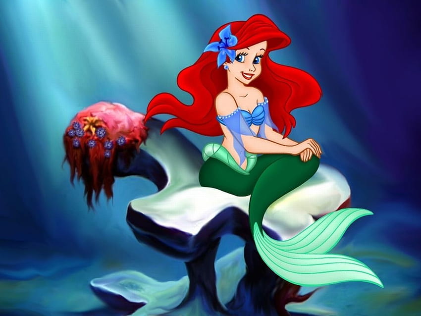 Ariel Little Mermaid, Putri Duyung Kartun Wallpaper HD