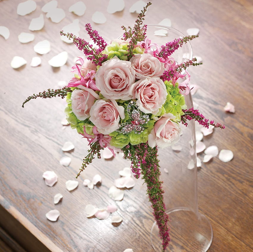 Flowers, soft, bouquet, wedding HD wallpaper
