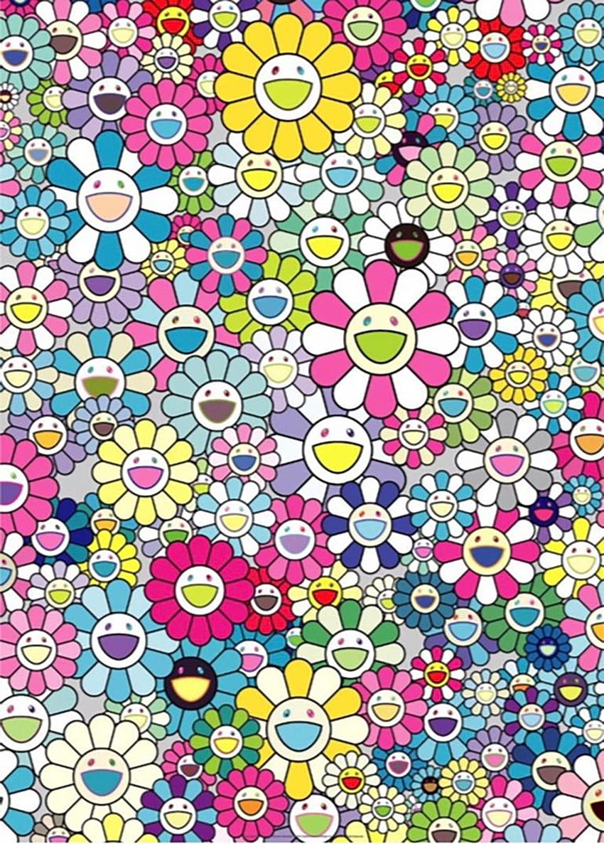 Takashi Murakami - I Look Back and There, My Beautiful Memories at 1stDibs, Takashi Murakami Flower HD phone wallpaper