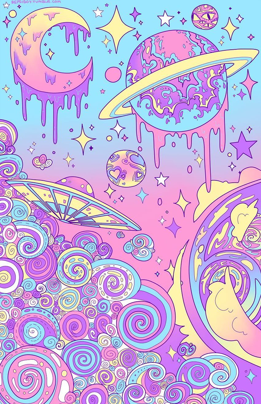 best Pastel galaxy . Background, Background, Kawaii Space HD phone wallpaper