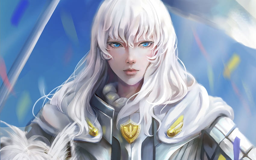 Griffith Berserk White Hair Blue Eyes [] for your , Mobile & Tablet ...