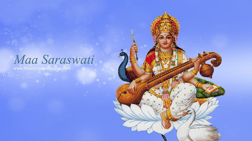 saraswati , veena, saraswati veena, rudra veena, instrumen string, alat musik, guru, alat musik India, instrumen string yang dipetik, mitologi, patung, Saraswati Puja Wallpaper HD