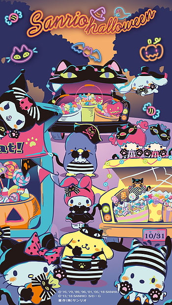  Be Positive   MY MELODY X KUROMI HALLOWEEN WALLPAPERS From
