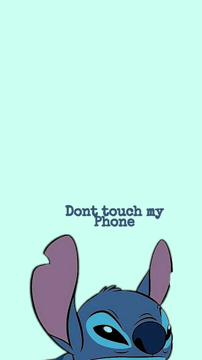 Stitch Funny Lock Screen, no toques mi iPad Stitch fondo de pantalla del teléfono