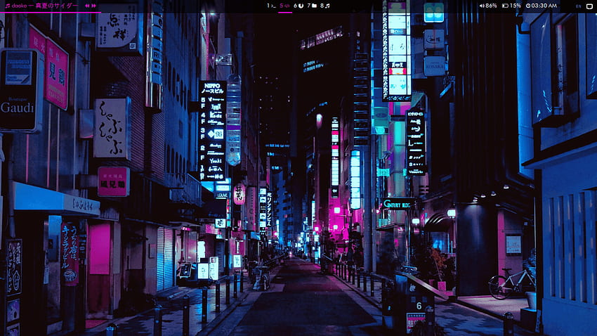 Cyberpunk Neon, Cyberpunk Ungu Wallpaper HD