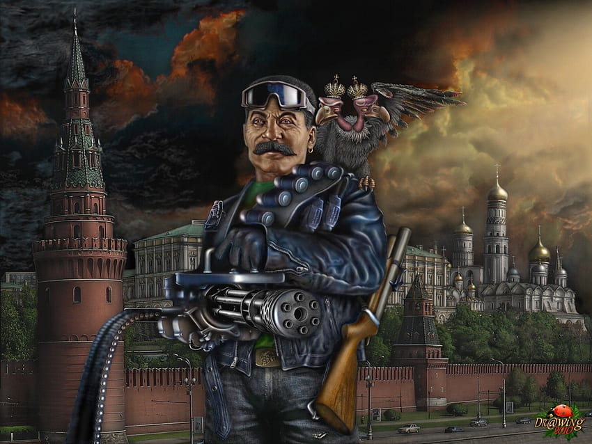 prompthunt: arm wrestling between vladimit putin and iosif stalin,  hyperrealistic, digital concept art, caricature illustration, art by gaston  bussiere