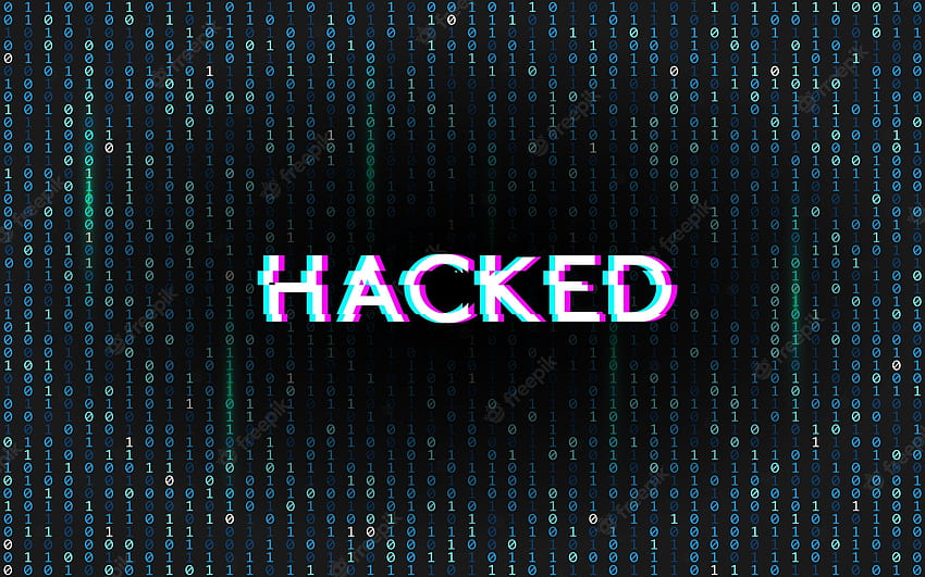 Premium Vector. Glitch hacked on matrix background. binary code with stereo effect text. digital data error. hacker attack template. technology backdrop with distortions. illustration HD wallpaper