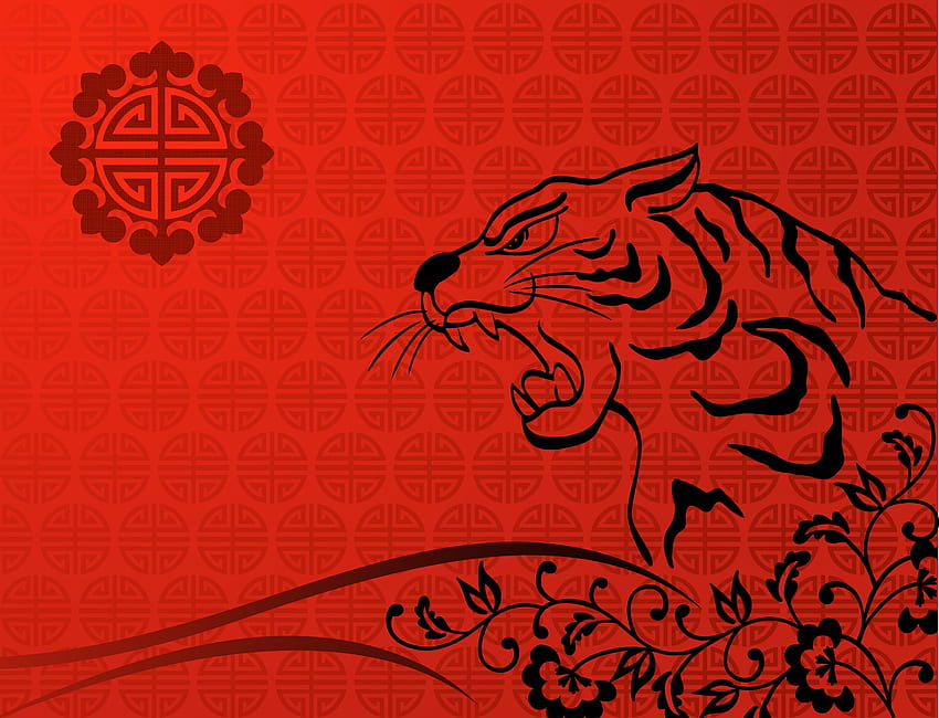 중국 호랑이, 중국 사자 HD 월페이퍼