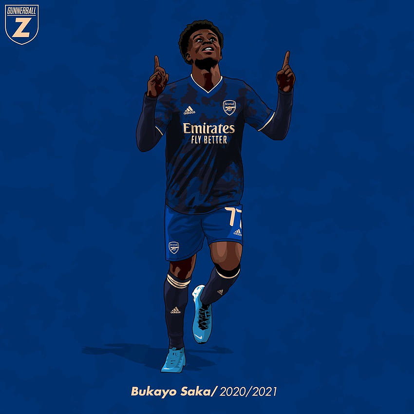 GunnerBallZ - Bukayo Saka in the Arsenal third kit for next season! HD phone wallpaper